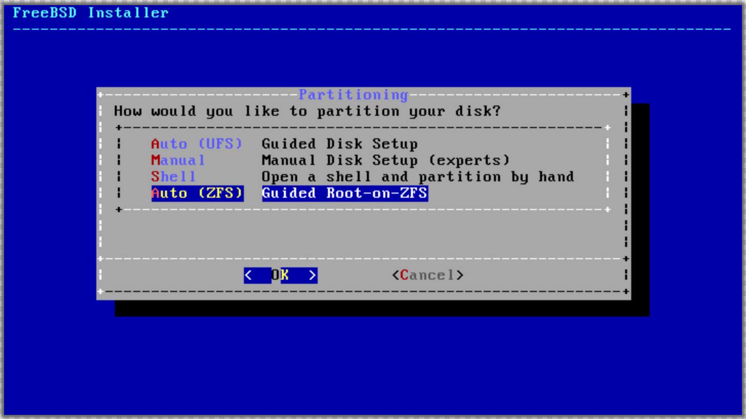 FreeBSD partition selection FreeBSD partition selection