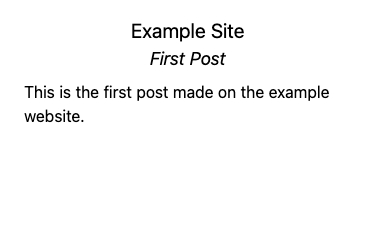 A post within the Next.js example A post within the Next.js example